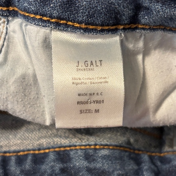 Brandy Melville/John Galt Raw Hem Cropped Straight Leg Jeans Size Medium - Picture 7 of 7